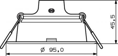 Philips myLiving  Runde LED Einbauleuchte MESON 6 Watt 6500K kaltweißes Licht