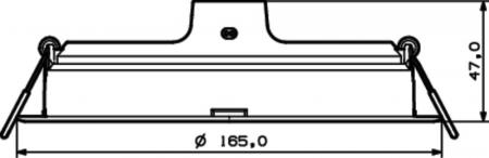 Philips LED Einbauleuchte MESON 16,5 Watt 4000K neutralweisses Licht  Einbaudurchmesser 15cm