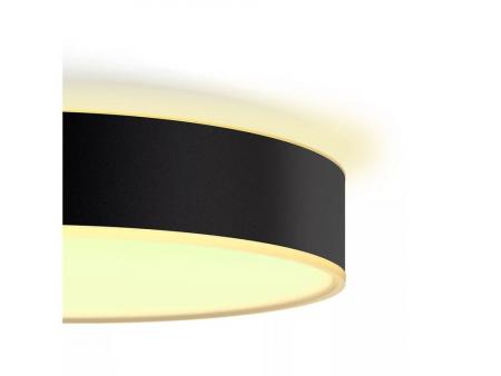 Philips Hue White Ambiance LED-Deckenleuchte ENRAVE mit Dimmschalter in Schwarz Ø38cm