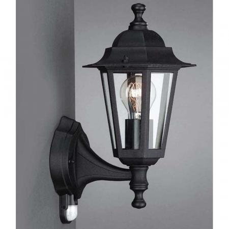 Philips IR Wandleuchte Peking in Schwarz mit  Bewegungsmelder in klassischer Form