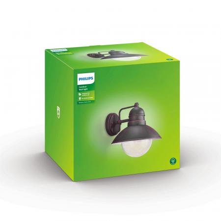 Philips Damascus E27 Außenwandleuchte 60W Schwarz IP44