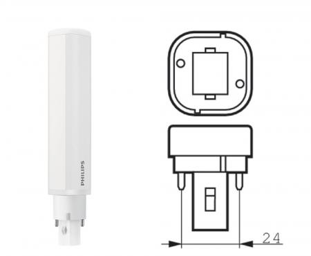 Philips G24d-3 CorePro PLC 2-Pin LED Lampe 8.9W wie 24W 4000K neutralweiß für KVG/VVG