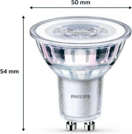 6er Pack Philips GU10 Classic LED Strahler 36°-Ausstrahlwinkel 4.6W wie 50W warmweisse Akzentbeleuchtung