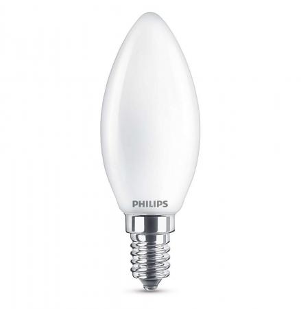2er Set Philips E14 LED Classic Kerzenlampe 2,2W wie 25W Matt 2700K warmweißes Licht