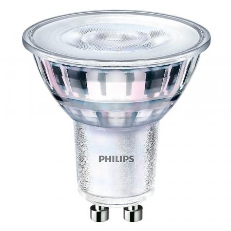 10er Vorteilspack Philips GU10 CorePro LED Spot 4W wie 35W dimmbar Glas warmweisse Akzentbeleuchtung für Strahler