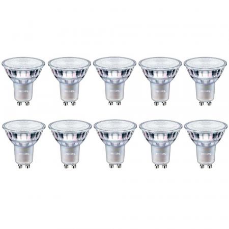 10er Vorteilspack Philips GU10 CorePro LED Strahler 4.6W wie 50W Glas 6500K kaltweißes Licht