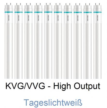 10 x 120cm T8 Philips MASTER LEDtube Value HO 14W 2100lm 6500K Tageslichtweiß für KVG/VVG Glas