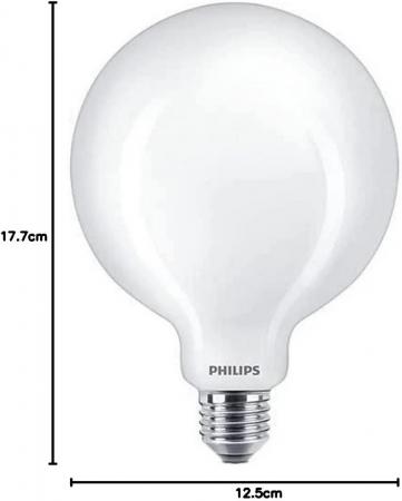 Aktion: Nur noch angezeigter Bestand verfügbar:  PHILIPS Helle E27 LED Globe Lampe G120 10.5W wie 100W 4000K neutralweißes  Licht mit Milchglas