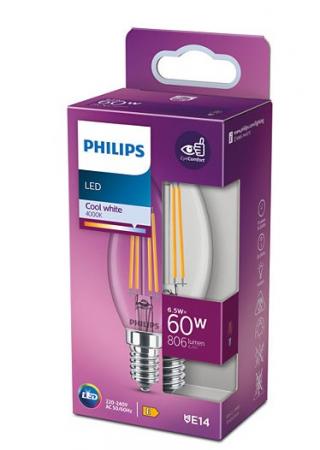 PHILIPS LED Kerze E14 6.5W wie 60W 4000K neutralweißes Licht