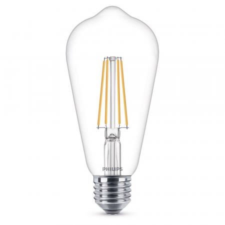 Philips LED E27 Filamentfadenlampe Kolbenform 7W wie 60W warmweisses Licht dekorativ