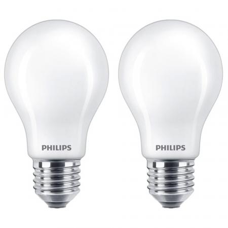 2er Pack PHILIPS E27 LED Lampe Milchglas 8,5W wie 75W warmweißes Licht