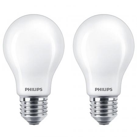 2er Spar-Set PHILIPS E27 LED Lampe leistungsstark 10,5W wie 100W warmweisses blendfreies Licht