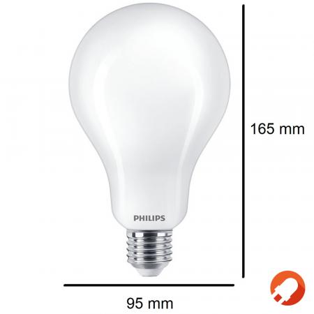 4er Sparset Extrem helle PHILIPS E27 A95 LED Glühbirne in Mattweiß 23W wie 200W universalweißes Licht
