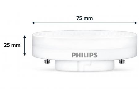 Philips LED GX53 LED-Leuchtmittel flach und rund 5.5W wie 40W 2700K warmweißes Licht für Strahler