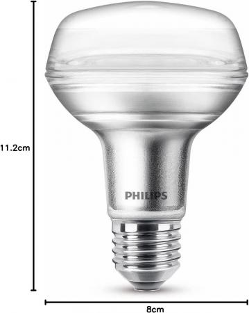 PHILIPS E27 LED R80 Reflektorlampe 4W wie 60W 36°-Abstrahlwinkel warmweisser Strahler