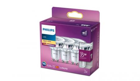 Philips LED GU10 PAR16 Reflektor 3.5W 255 lm 2700K Warmweiß 36° (3er Set)  - Abstrahlwinkel mit 36 Grad
