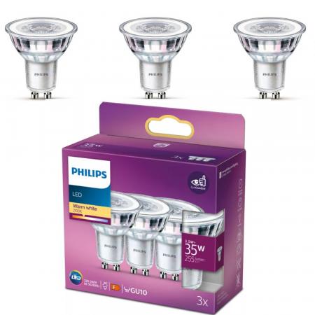 Philips LED GU10 PAR16 Reflektor 3.5W 255 lm 2700K Warmweiß 36° (3er Set)  - Abstrahlwinkel mit 36 Grad