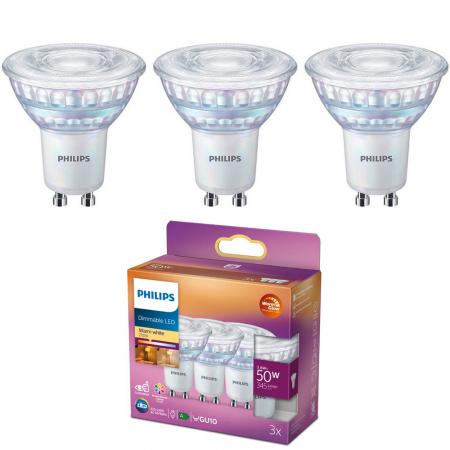 3er Pack Philips GU10 Strahler 3.8W wie 50W 36° 2200-2700K WarmGlow dimmbar
