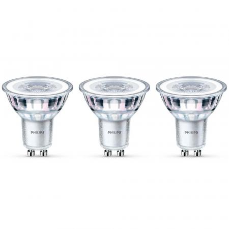 3er-Set PHILIPS GU10 LED Reflektor 4,6W wie 50W 36° Ausstrahlwinkel 2700K warmweißes gebündeltes Licht