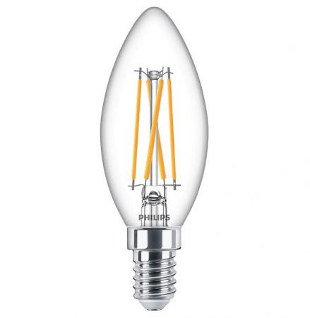 Nur noch angezeigter Bestand verfügbar:  Philips E14 LED Classic DimTone Filament Kerze 2200-2700K Klar 3,4W wie 40 Watt