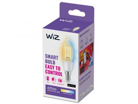 Aktion: Nur noch angezeigter Bestand verfügbar - WIZ E14 Smarte LED Kerzen Lampe Tunable White 4,9W wie 40W WLAN/ W-Fi