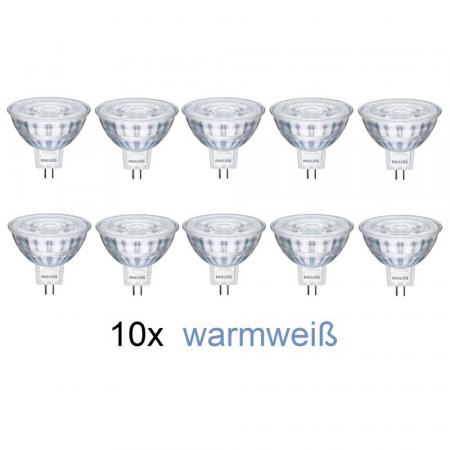 10 x Philips GU5.3 CorePro LED Strahler MR16 36°-Ausstrahlwinkel 2,9W wie 20W 2700K warmweißes Licht 12V Niedervolt