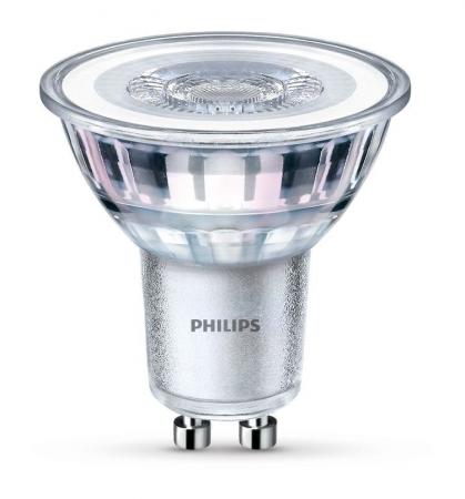 12er Vorratspack Philips GU10 LED Strahler 4,9W wie 50W warmweißes akzentuiertes Licht 3000K breiter Abstrahlwinkel 120°