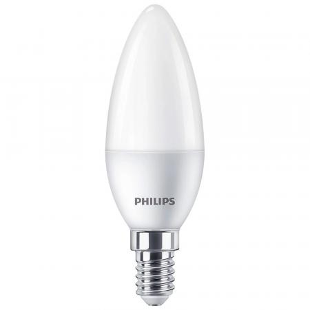 4er Set PHILIPS LED E14 Kerze B35 4,9W = 40W 470lm 4000K neutralweiß