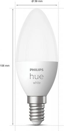 Philips Hue White Warmweiß E14 LED Leuchtmittel Bluetooth & ZigBee dimmbar 5,5W wie 40W