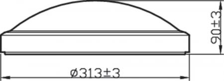 Philips LED Deckenleuchte Doris ø35cm schwarz warmweißes Licht 2700K mit Eye Comfort - auch für das Bad geeignet IP44