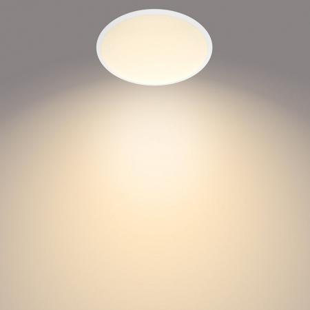 Philips LED Deckenleuchte Cavanal ø25cm weiß warmweißes Licht 2700K mit Eye Comfort - SceneSwitch Dimmen in Stufen