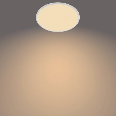 Weiße Superslim Philips myLiving LED Deckenleuchte ø43cm warmweißes Licht mit Eye Comfort & Dimmen in Stufen