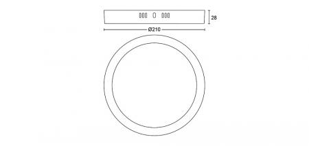 Philips Einbauspot Magneos Slim Surface DL252, 12W, schwarz, 2700K warmweißes Licht