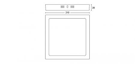 Philips Einbauspot Magneos Slim Surface eckig 12W weiß 2700K warmweißes Licht