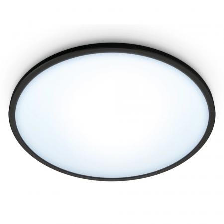 WIZ Smarte Superslim LED Deckenleuchte in Schwarz WLAN/Wi-Fi Tunable White Ø29cm