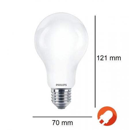 Leistungsstarke PHILIPS E27 CorePro LED Lampe in Birnenform 17,5W wie 150W warmweißes Licht & mattiertes Glas