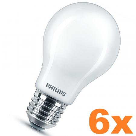 6er Sparset  Sehr helles dimmbares PHILIPS E27 LED Leuchtmittel 11,2W wie 100W warmweißes Licht mit hoher Farbwiedergabe 90Ra