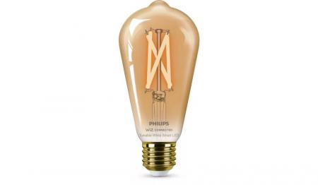 Philips 2er Set WIZ  E27 ST64  Smart Filament Lampe warm- bis kaltweiße Licht 7 W (entspr. 50 W)