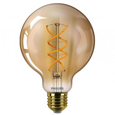 Nur noch angezeigter Bestand verfügbar: PHILIPS E27 LED Vintage Filament Bersteinfarbene Lampe 4W wie 25Watt Landhausstil
