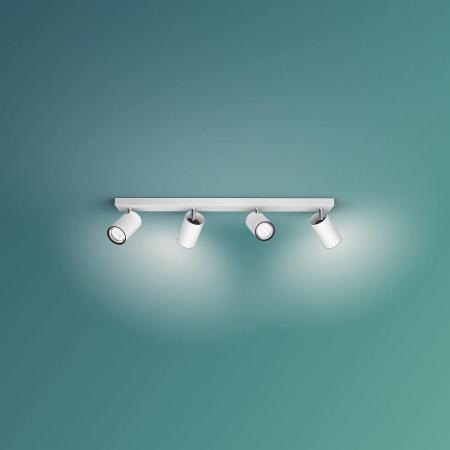 Philips myLiving Kosipo 4-flammiger Deckenspot in Weiß schwenkbar