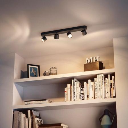 Philips myLiving Deckenstrahler Star 4flg. Schwarz schwenkbar