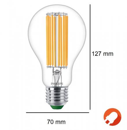 Ultra Efficient PHILIPS E27 LED Classic Filament Lampe 5,2W = 75W neutralweißes Licht 4000K