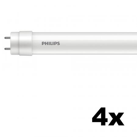 4 x 120cm Philips T8 G13 LED-Röhre 16W wie 36W 6500K tageslichtweiß aus Glas für KVG