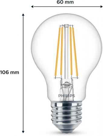 2er Set Philips LEDclassic A60 E27 7W 850lm 4000K Neutralweiß Glühfaden – wie 60 Watt