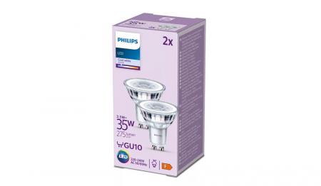 Philips LED GU10 Reflektor 3.5W 255 lm 4000K Neutralweiß 2er Set - Abstrahlwinkel mit 36 Grad