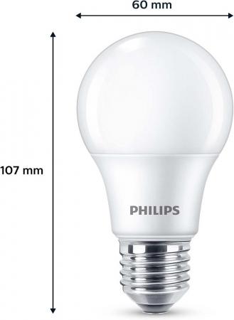6er Set PHILIPS LED E27 A60 5W = 40W 470lm 2700K warmweiß matt