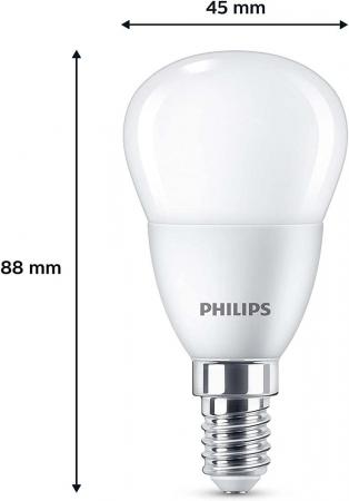 6er Set PHILIPS LED E14 P45 4,9W = 40W 470lm 2700K warmweiß matt