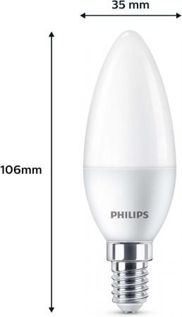 4er Set PHILIPS LED E14 Kerze B35 4,9W = 40W 470lm 2700K warmweiß