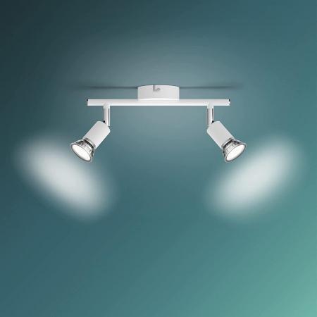 Philips 2er Limbali Decken-/Wandspot in Weiß matt mit 2 x GU10 Fassung IP20 - GU10 Leuchtmittel nicht enthalten