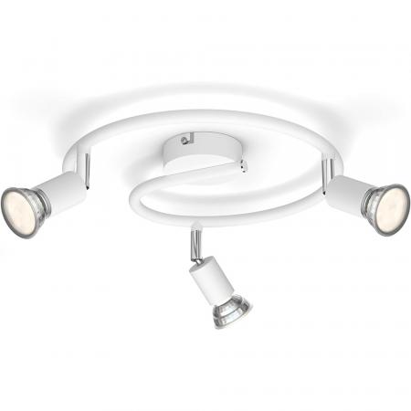 Philips 3er Limbali Deckenstrahler in Weiß mit 3 x GU10 Fassung IP20 - GU10 Leuchtmittel nicht enthalten
